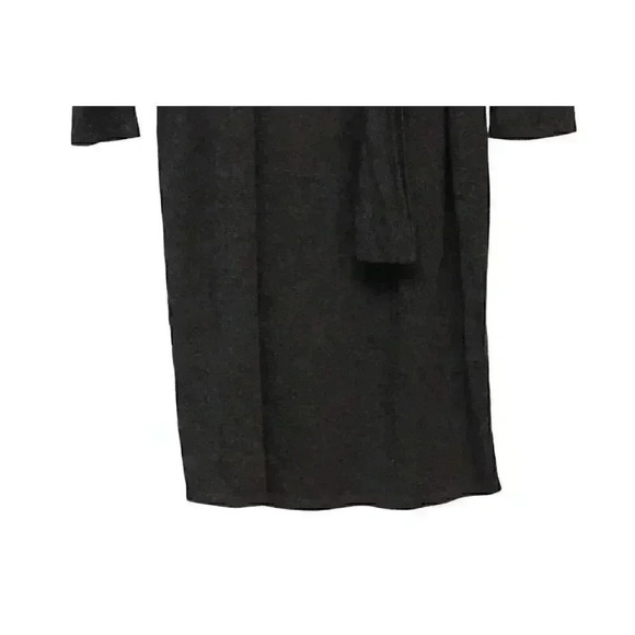 J Jill Wearever Womens Dress Size Medium Gray Wrap Tie Front Long Sleeve Stretch - Picture 6 of 11